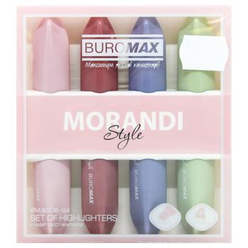 Buromax Morandi Style Marker Set 4pcs 1-4mm - buy, prices for MegaMarket - photo 1