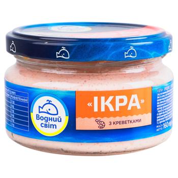 Икра мойвы Водный Мир с креветками 160г