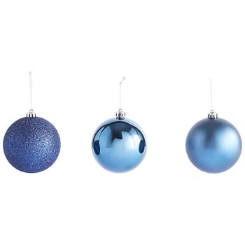 Actuel Blue Christmas Ball 10cm in Assortment - buy, prices for Auchan - photo 5