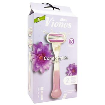 Бритва Max Vionos 3 жіноча + 2 картриджа - купити, ціни на КОСМОС - фото 2