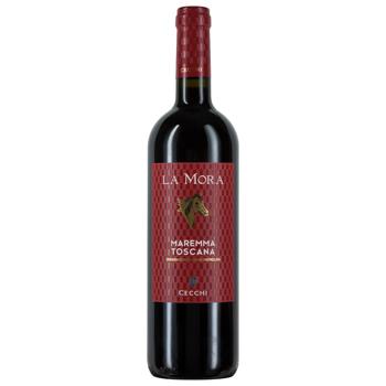 Вино Cecchi La Mora Rosso красное сухое 13,5% 0,75л - купить, цены на КОСМОС - фото 1