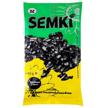 Насіння соняшника Semki смажене солоне 100г - купити, ціни на КОСМОС - фото 1