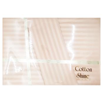 Комплект постельного белья Cotton Shine двуспальный голубой ледяной 220*240см - купить, цены на КОСМОС - фото 2