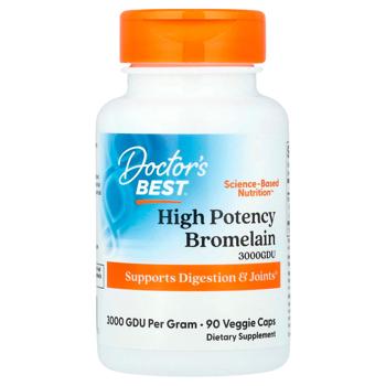 Бромелайн, Doctor's Best, 500 мг, 90 капсул - купить, цены на Biotus - фото 1
