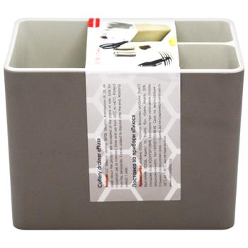 Подставка под столовые приборы Алеана Плюс какао/белая роза - купить, цены на METRO - фото 5