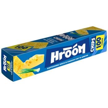 Hroom! XXL Cheese and Onion Flavored Potato Chips 100g - buy, prices for EKO Market - photo 1