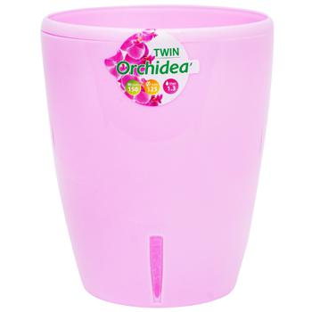 Santino Twin Orchid Lavender Flowerpot 1.3l 12cm - buy, prices for MegaMarket - photo 1