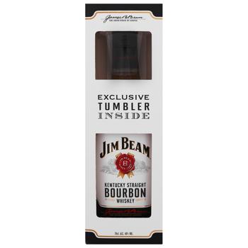 Виски-бурбон Jim Beam White 40% 0,7л + бокал - купить, цены на Эпицентр FOOD - фото 3