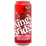 Напій слабоалкогольний King's Bridge Джин та грейпфрут 7% 0,45л