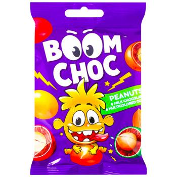 Boom Choc Peanuts & Milk Chocolate & Multicolored Glaze Dragee 80g