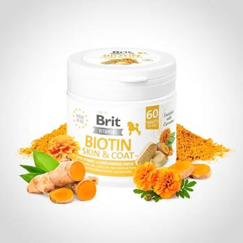 Brit Vitamins Biotin Skin&Coat Care вітаміни для собак 60 шт - купити, ціни на MasterZoo - фото 2