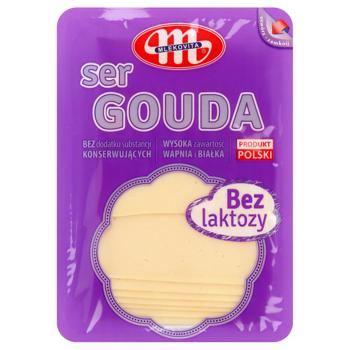 Сир Mlekovita Гауда без лактози нарізаний 45% 150г - купити, ціни на ULTRAMARKET - фото 1
