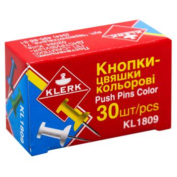 Кнопки-цвяшки Klerk кольорові 30шт KL1809 - купити, ціни на - фото 2
