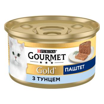 Корм влажный Gourmet Gold с тунцом для взрослых кошек 85г