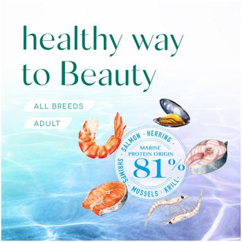 Optimeal Beauty Podium Dry Food with Seafood for Hair and Teeth Care of Adult Dogs of All Breeds 4kg - buy, prices for MasterZoo - photo 7