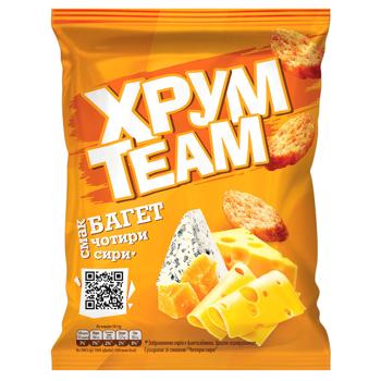 Сухарики Хрум Team Багет Чотири сири 55г