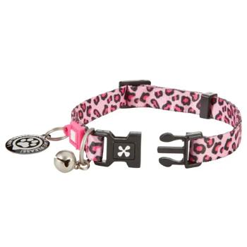 Ошейник для кошек Max and Molly Smart ID One Size полиэстер с QR-кодом 22-35см / 10мм с принтом розовый леопард - купить, цены на MasterZoo - фото 2