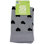 Premier Socks Small Hearts Teenage Knee Highs s.23-25 Light Grey