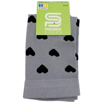 Гольфи Premier Socks підліткові дрібні сердечка р.23-25 світло-сірий - купити, ціни на - фото 1