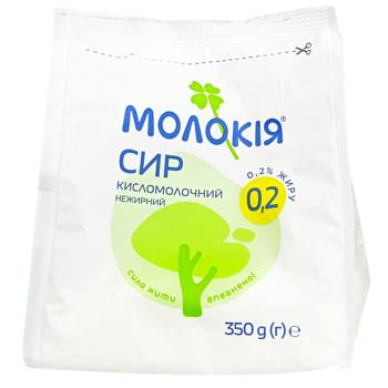 Сир кисломолочний Молокія 0,2% 350г - купити, ціни на Торба - фото 1