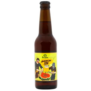 Drofa American Indian Pale Ale Light Unfiltered Beer 5.8% 0.33l - buy, prices for WINETIME - photo 1