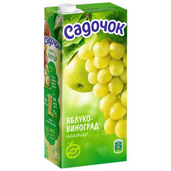 Нектар Садочок виноград-яблуко зелене 0,95л - купити, ціни на Auchan - фото 1