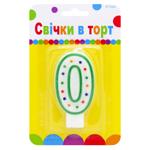 Свеча для торта Party Favors Цифра 0