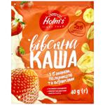 Каша вівсяна Holm's з бананом полуницею та вершками 40г