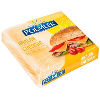Polmlek Cheddar Sliced Processed Cheese 100g - buy, prices for Torba - photo 1