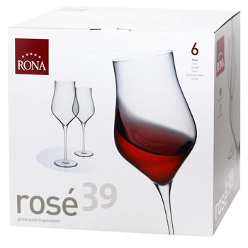 Rona Rose Wine Glass Set 6pcs 390ml - buy, prices for ULTRAMARKET - photo 2