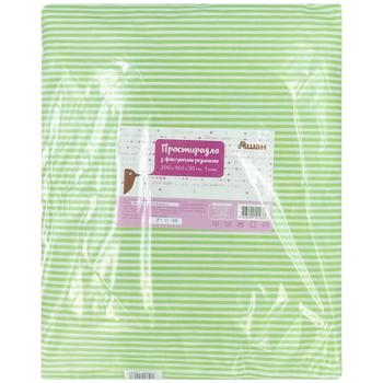Простынь Auchan с фиксирующей резинкой 200х160х20см - купить, цены на Auchan - фото 1