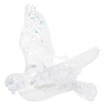 Підвіска ялинкова Пташка 12*8,5 см срібні блискітки арт. WH25055 9245 И976