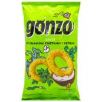 Кольца кукурузные Gonzo со вкусом сметаны и зелени 75г