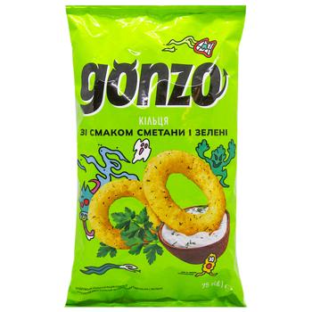 Gonzo Corn Rings with Taste of Sour Cream and Greens 75g