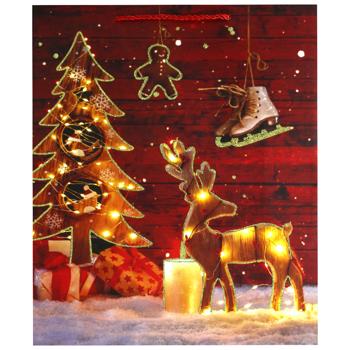 Пакет бумажный Angel Gifts Новогодний 31*40*12см - купить, цены на ULTRAMARKET - фото 1