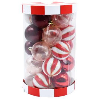 Actuel Set of Christmas Tree Balls 6cm 25pcs - buy, prices for Auchan - photo 1