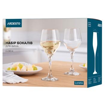 Ardesto Loreto Wine Glass Set 6pcs 260ml - buy, prices for - photo 2