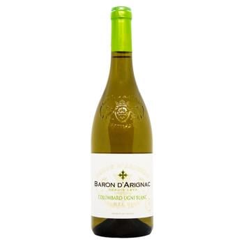 Вино Baron d`Arignac Colombard белое сухое 11% 0,75л