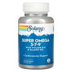 Solaray Super Omega 3-7-9 Fish Oil and Vitamin D3 120 softgels