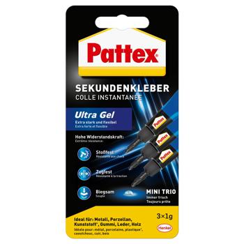 Pattex Mini Trio Gel 3x1g