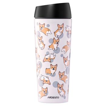 Термокухоль Ardesto Coffee Time Corgi 450мл сірий - купить, цены на МегаМаркет - фото 2