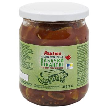 Auchan Marinated Squash in Tomato Sauce Appetizer 460g - buy, prices for Auchan - photo 1