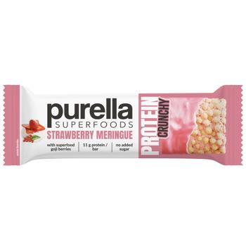 Батончик протеиновый Purella Superfoods Crunchy Strawberry Meringue 45г