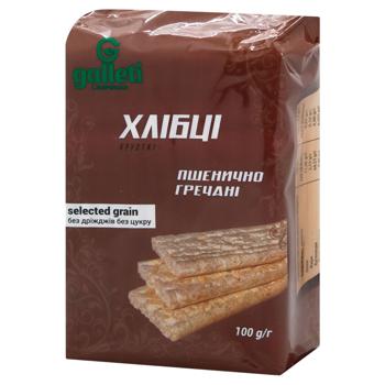 Galleti Wheat-Buckwheat Crispbread 100g - buy, prices for Torba - photo 1