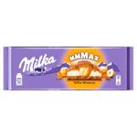 Шоколад молочный Milka с целыми лесными орехами и карамелью 300г