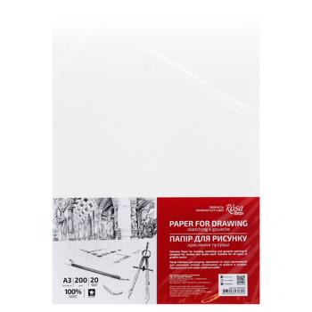 Rosa Studio Fine Grain Drawing and Sketching Paper A3 20 Sheets - buy, prices for MegaMarket - photo 1