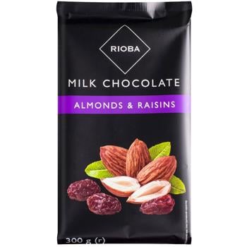 Rioba Milk Chocolate with Almonds and Raisins 300g - buy, prices for METRO - photo 1