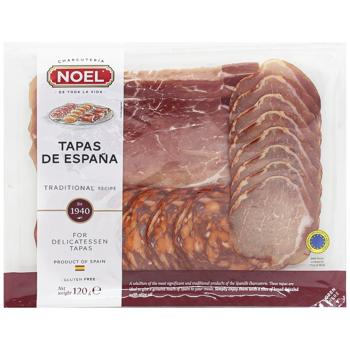 Noel Jamon Serrano Chorizo Lomo Tapas de Espana 120g