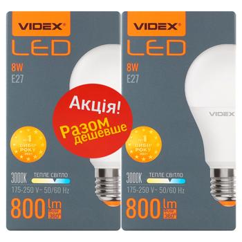 Videx LED Warm Light Bulb 8W E27