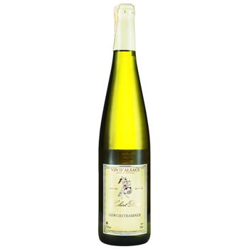 Вино Hubert Beck Gewurztraminer белое полусухое 13,5% 0.75л - купить, цены на Auchan - фото 1
